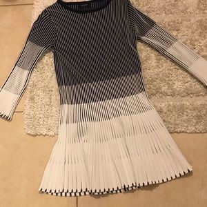 NWOT. White and Navy Dress